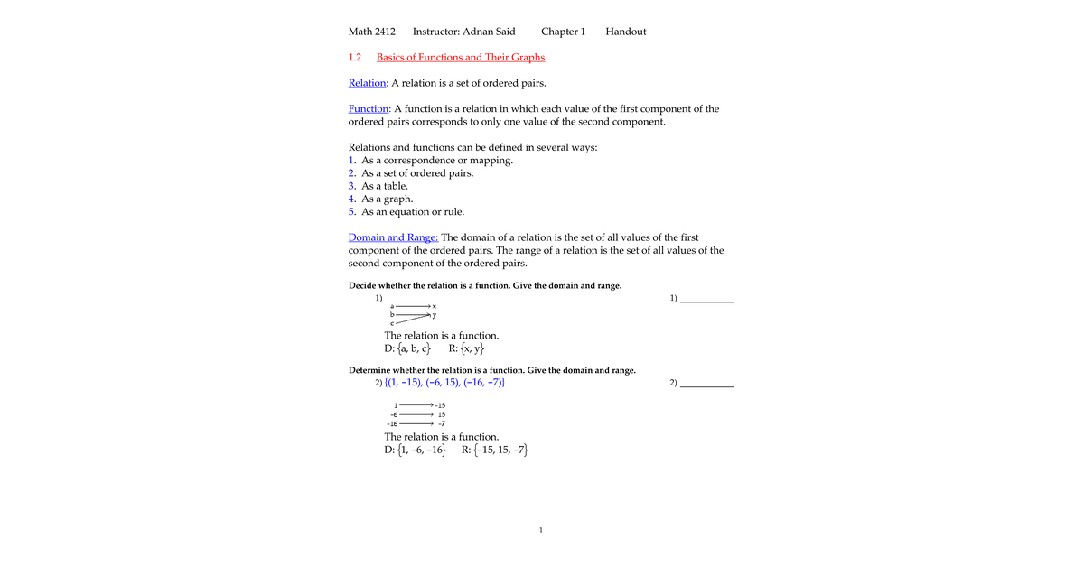 Ch1 Handout Solutions